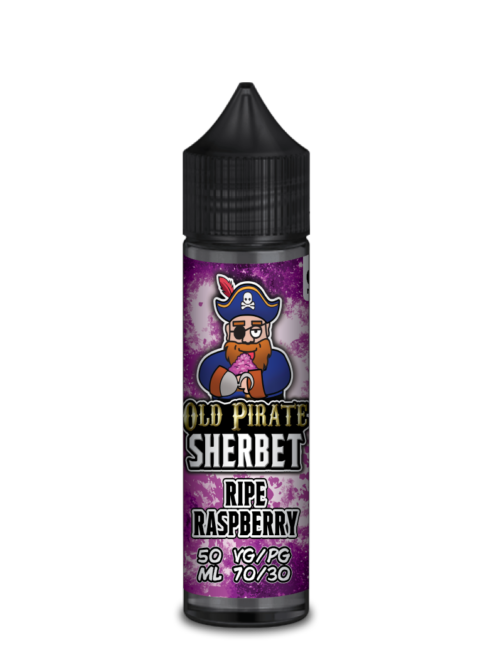 e-liquid bottle: Old Pirate Ripe Raspberry Sherbet 60ml Shortfill